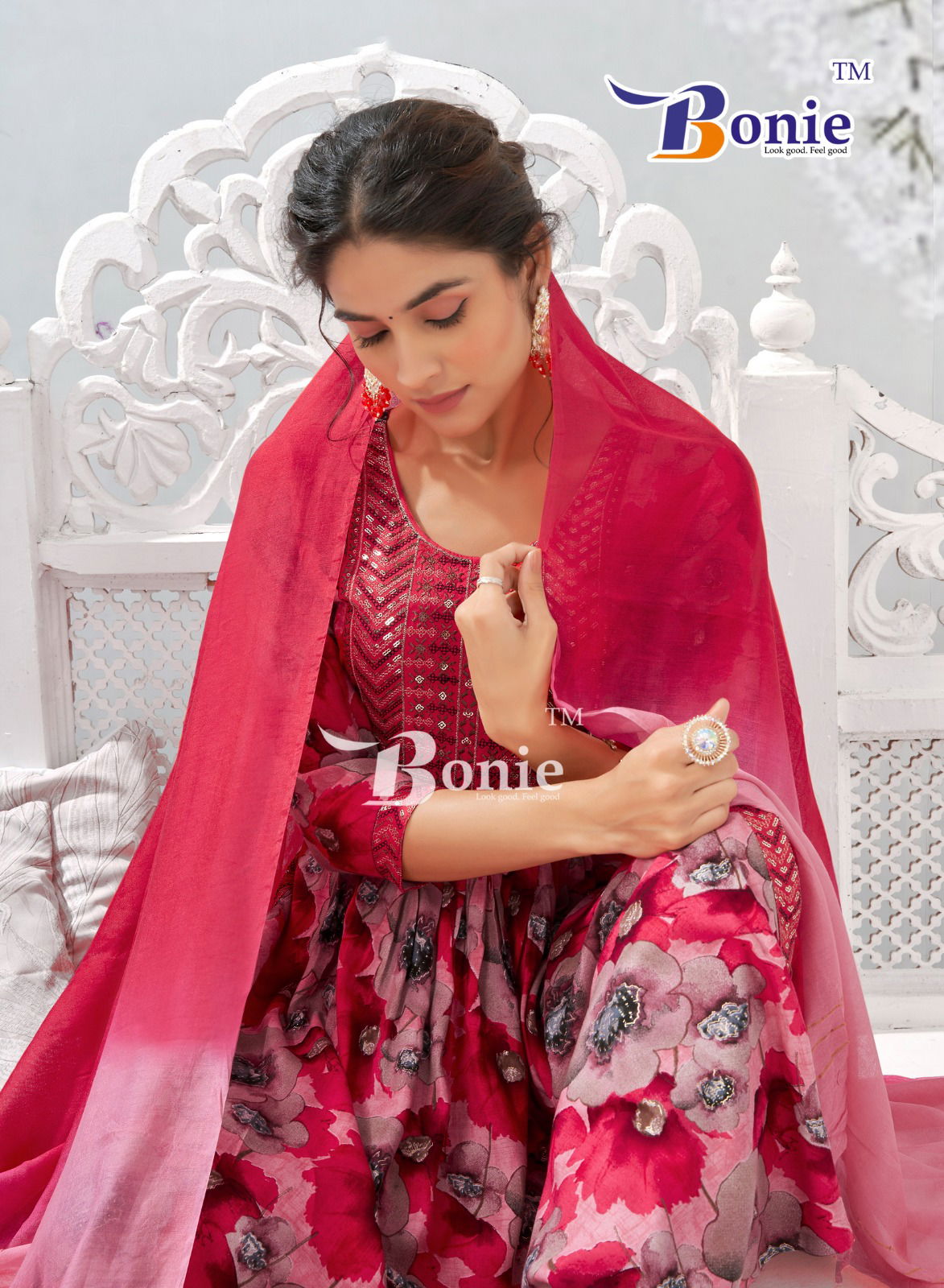 Meghana 5 By Bonie Rayon Designer Kurti With Bottom Dupatta Wholesale Price In Surat
